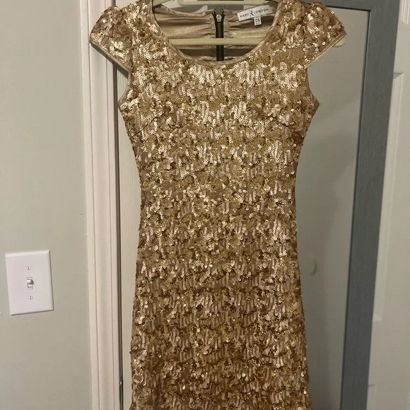 Rare London | Dresses | Gold Cocktail Dress | Poshmark